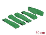 Delock Klett-Kabelbinder L 300 mm x B 20 mm 5 Stück mit Schlaufe grün