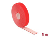 Delock Klettband auf Rolle L 5 m x B 20 mm rot