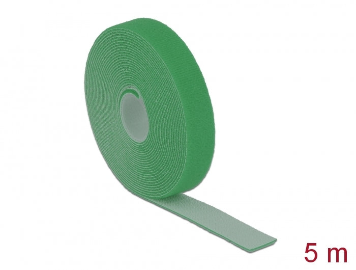 Delock Klettband auf Rolle L 5 m x B 20 mm grün