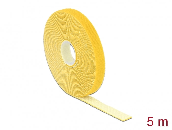 Delock Klettband auf Rolle L 5 m x B 13 mm gelb