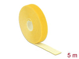 Delock Klettband auf Rolle L 5 m x B 20 mm gelb