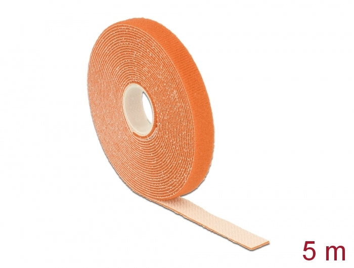 Delock Klettband auf Rolle L 5 m x B 13 mm orange