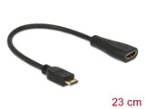 Delock Kabel High Speed HDMI mit Ethernet - mini C Stecker > A Buchse