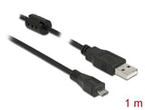 Delock USB 2.0 Kabel Typ-A Stecker zu USB 2.0 Micro-B Stecker 1 m schwarz