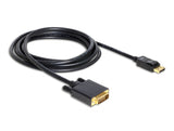 Delock Kabel DisplayPort 1.1 Stecker > DVI 24+1 Stecker Passiv 3 m schwarz