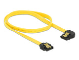 Delock SATA 6 Gb/s Kabel gerade auf links gewinkelt 50 cm gelb