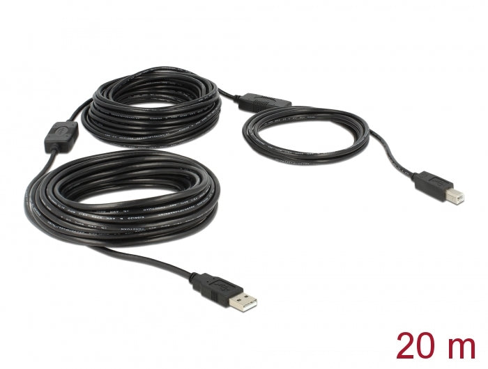 Delock Kabel USB 2.0 Typ-A Stecker > USB 2.0 Typ-B Stecker 20 m