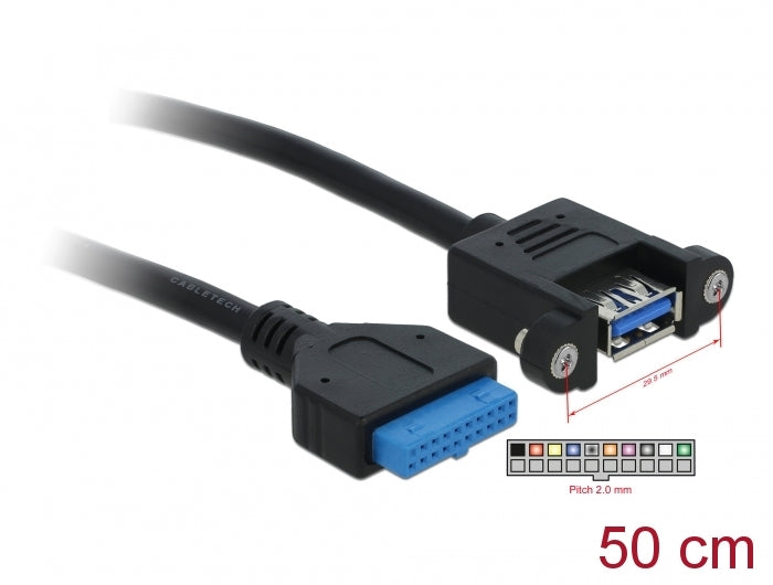 Delock Kabel USB 3.0 Pin Header Buchse > 1 x USB 3.0-A Buchse