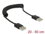 Delock Kabel USB 2.0-A Stecker / Stecker Spiralkabel