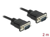 RS-232 Kabel Seriell D-Sub9 2 m St/St mit schmalem Steckergehäuse Delock