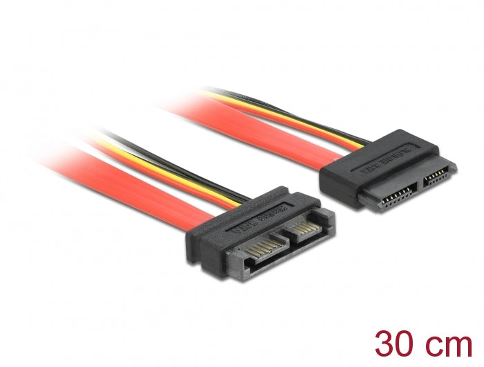 Delock Verlängerungskabel Slim SATA Stecker > Buchse 30 cm