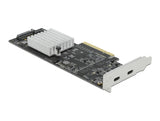 Delock PCI Express x8 Karte zu 2 x extern SuperSpeed USB 20 Gbps (USB 3.2 Gen 2x2) USB Type-C™ Buchse Dual Channel - Low Profile Formfaktor