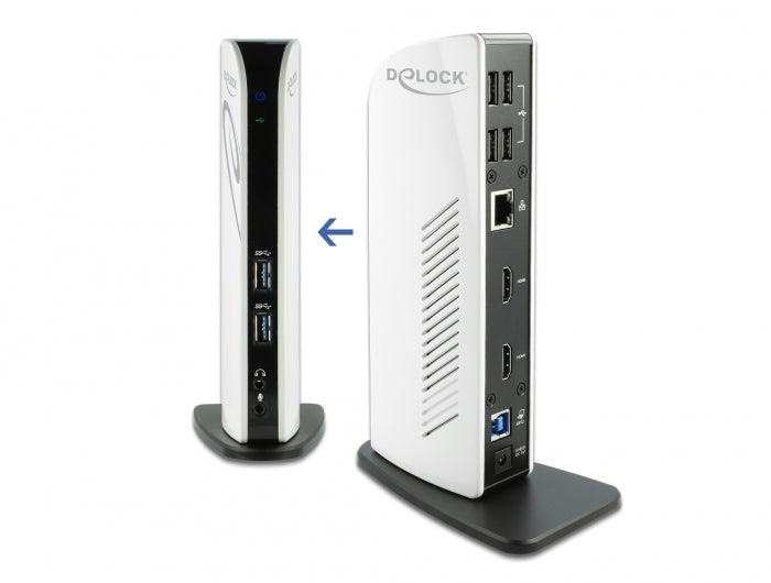 Delock USB Dockingstation Dual HDMI Full-HD / USB 3.2 / LAN / Audio