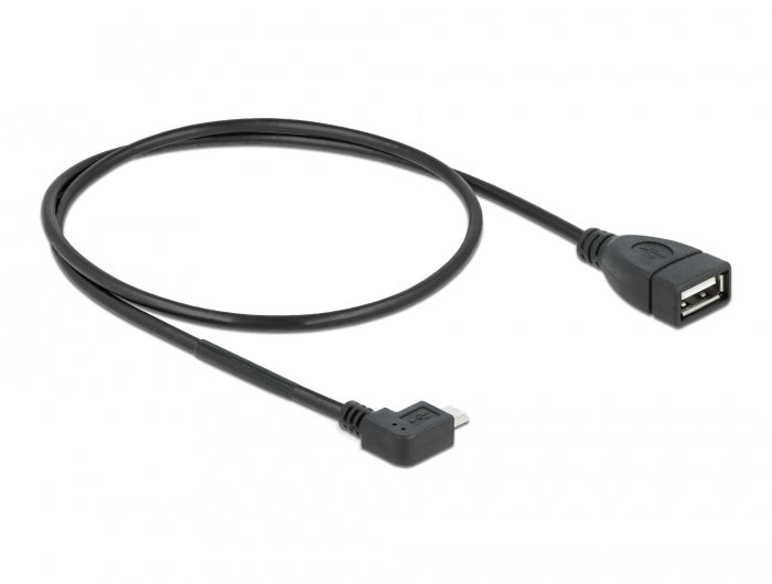 Delock Kabel USB micro-B Stecker > USB 2.0-A Buchse OTG 50 cm gewinkelt