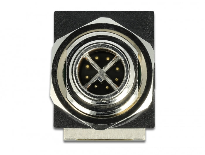 Delock Netzwerkadapter M12 X-kodiert 8 Pin Stecker zu RJ45 Buchse