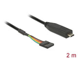 Delock Konverter USB Type-C™ 2.0 Stecker zu TTL (3,3 V) 6 Pin Pfostenbuchse 2,0 m