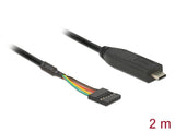 Delock Konverter USB Type-C™ 2.0 Stecker zu TTL 5 V Pfostenbuchse 6 Pin 2,0 m