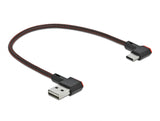 Delock EASY-USB 2.0 Kabel Typ-A Stecker zu USB Type-C™ Stecker gewinkelt links / rechts 0,2 m schwarz
