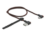 Delock EASY-USB 2.0 Kabel Typ-A Stecker zu USB Type-C™ Stecker gewinkelt links / rechts 0,5 m schwarz