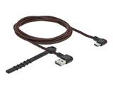 Delock EASY-USB 2.0 Kabel Typ-A Stecker zu USB Type-C™ Stecker gewinkelt links / rechts 1,5 m schwarz