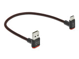 Delock EASY-USB 2.0 Kabel Typ-A Stecker zu USB Type-C™ Stecker gewinkelt oben / unten 0,2 m schwarz