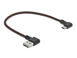 Delock EASY-USB 2.0 Kabel Typ-A Stecker zu EASY-USB Typ Micro-B Stecker gewinkelt links / rechts 0,2 m schwarz