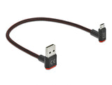 Delock EASY-USB 2.0 Kabel Typ-A Stecker zu EASY-USB Typ Micro-B Stecker gewinkelt oben / unten 0,2 m schwarz