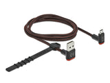 Delock EASY-USB 2.0 Kabel Typ-A Stecker zu EASY-USB Typ Micro-B Stecker gewinkelt oben / unten 1 m schwarz