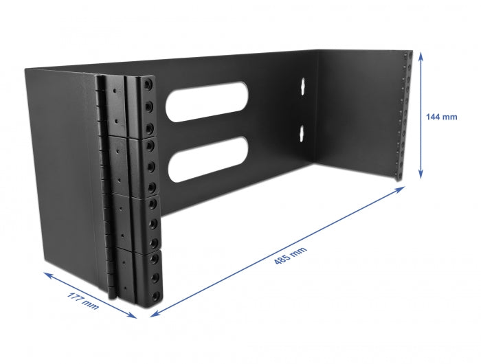 Delock 19″ Wandhalterung 4 HE schwarz