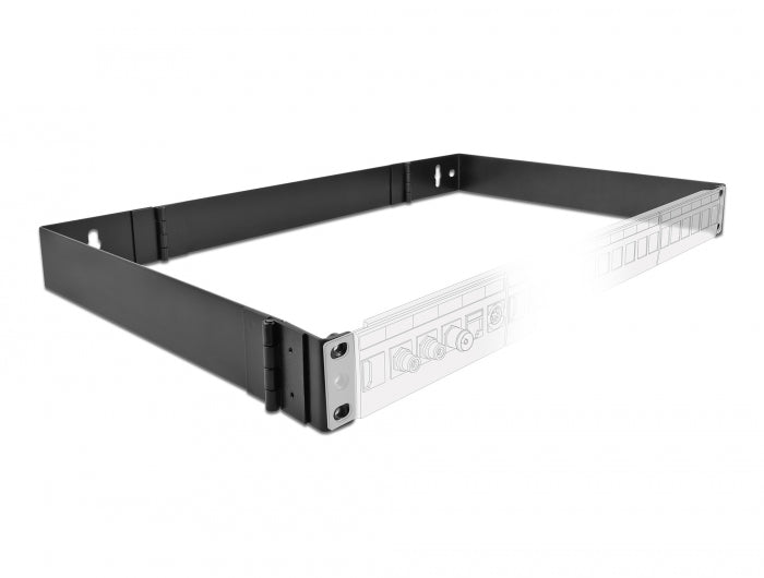 Delock 19″ Wandhalterung 1 HE faltbar schwarz