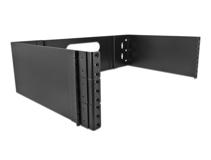 Delock 19″ Wandhalterung 3 HE faltbar schwarz