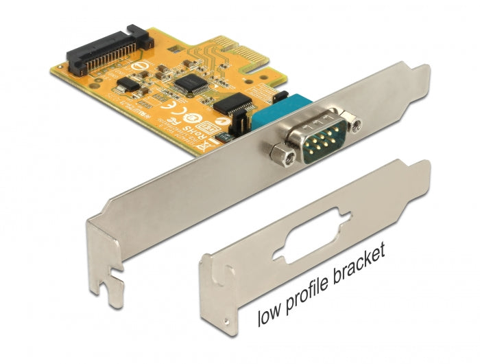 Delock PCI Express x1 Karte zu 1 x Seriell mit Spannungsversorgung ESD Schutz