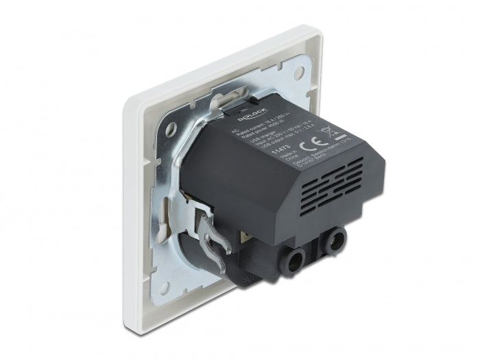 Delock Einbausteckdose mit 2 x USB Typ-A Ladeport 2,8 A