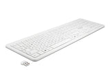 Delock USB Tastatur 2,4 GHz kabellos weiß (flach)