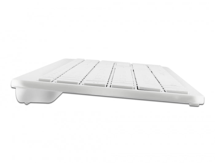 Delock USB Tastatur 2,4 GHz kabellos weiß (flach)
