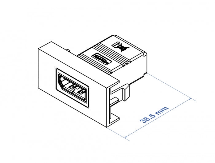 Delock Easy 45 DisplayPort Modul gerade 22,5 x 45 mm