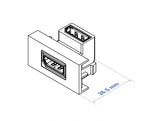Delock Easy 45 DisplayPort Modul gewinkelt 90° 22,5 x 45 mm
