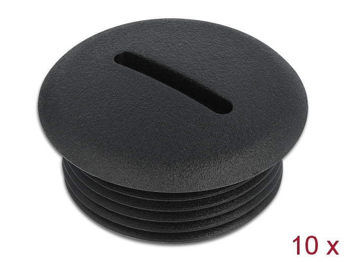 Delock Verschlussstopfen M25 x 1,5 schwarz 10 Stück