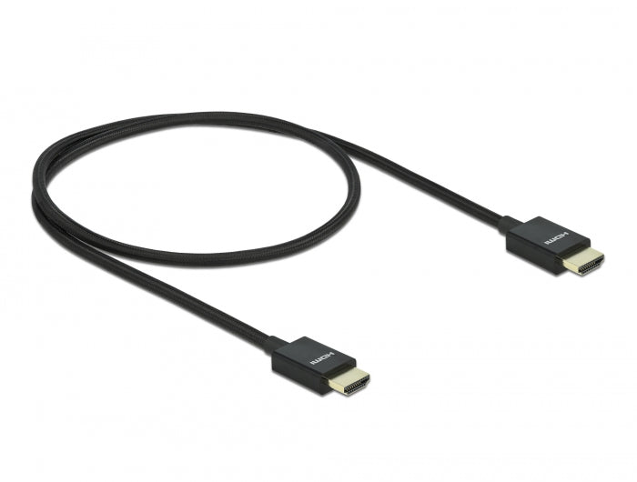 Delock Koaxiales High Speed HDMI Kabel 48 Gbps 8K 60 Hz schwarz 0.5 m