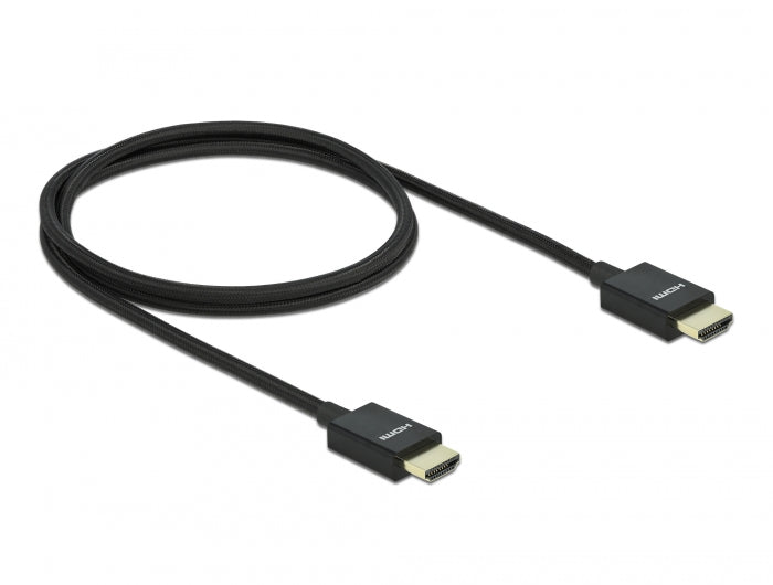 Delock Koaxiales High Speed HDMI Kabel 48 Gbps 8K 60 Hz schwarz 1 m
