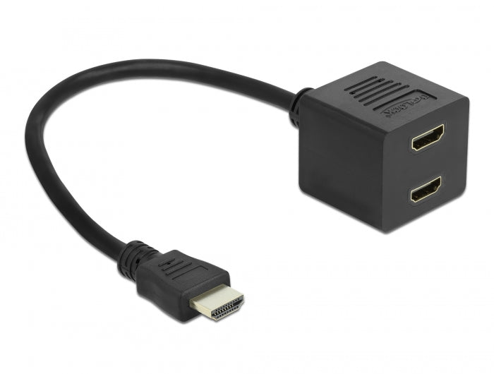 Delock High Speed HDMI mit Ethernet Splitter 1 x Stecker zu 2 x Buchse