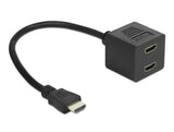 Delock High Speed HDMI mit Ethernet Splitter 1 x Stecker zu 2 x Buchse