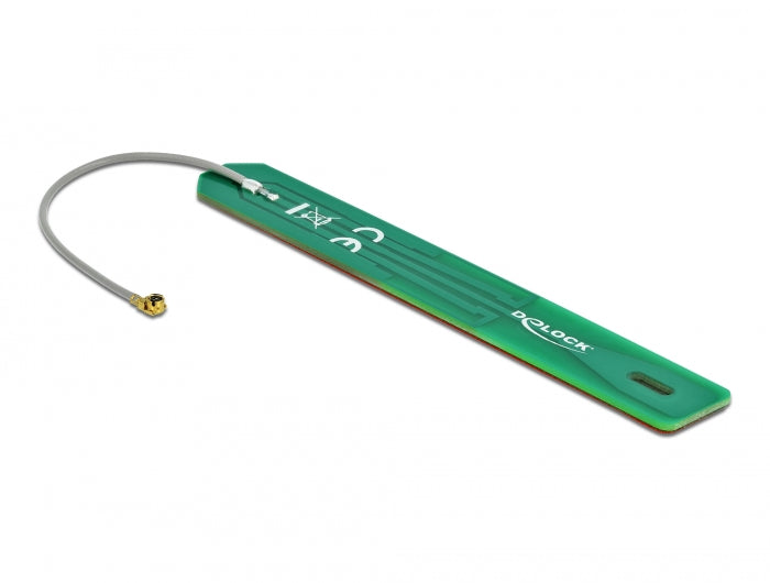 Delock LPWAN Antenne 880 - 960 MHz I-PEX Inc., MHF® I Stecker 2 dBi 1.13 7,5 cm PCB intern Klebemontage