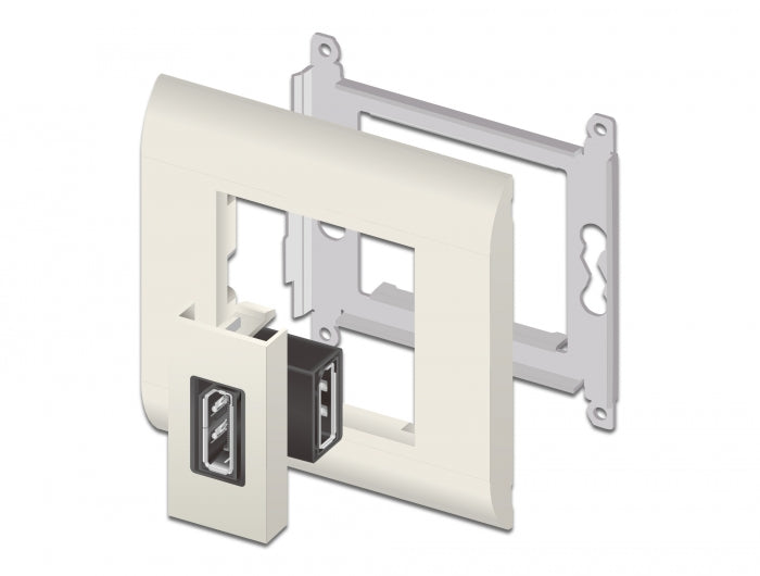 Delock Easy 45 DisplayPort Modul gewinkelt 90° 22,5 x 45 mm