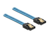 Delock SATA 6 Gb/s Kabel UV Leuchteffekt blau 70 cm
