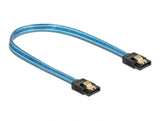 Delock SATA 6 Gb/s Kabel UV Leuchteffekt blau 20 cm