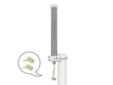 Delock Multiband LTE WLAN 2,4 GHz Antenne 1 x SMA Stecker 1 x RP-SMA Stecker 2 - 3 dBi 2 x 20 cm RG-178 omnidirektional outdoor grau