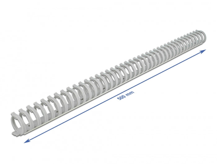 Delock Kabelkanal Flexibel selbstklebend schraubbar 35 x 30 mm - Länge 50 cm grau