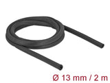 Delock Gewebeschlauch selbstschließend hitzebeständig 2 m x 13 mm schwarz
