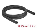 Delock Gewebeschlauch selbstschließend hitzebeständig 2 m x 25 mm schwarz